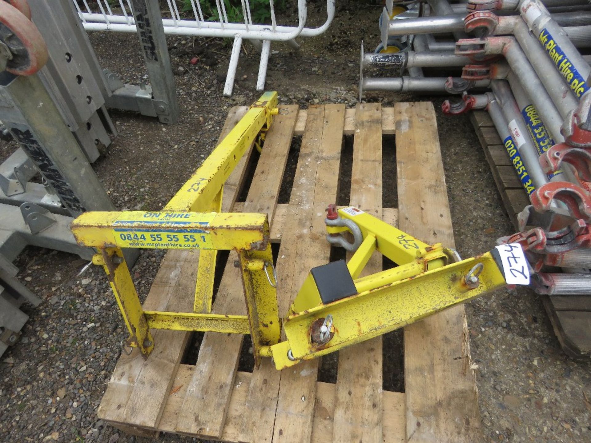 2 X MATERIAL HOIST CRANE JIB ATTACHMENTS, POSSIBLY GENIE?? - Image 2 of 2