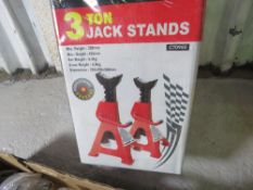 SET OF 3 TONNE AXLE STANDS.
