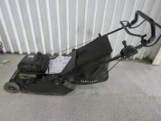 HAYTER HARRIER PETROL ENGINED ROLLER MOWER WITH COLLECTOR. THIS LOT IS SOLD UNDER THE AUCTIONEERS MA