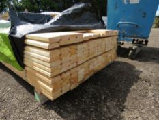 LARGE PACK OF UNTREATED TIMBER PANEL CAPPINGS 70MM WIDE X 1.8M LENGTH APPROX.