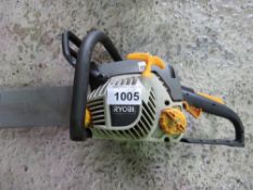 RYOBI PETROL ENGINED CHAINSAW. THIS LOT IS SOLD UNDER THE AUCTIONEERS MARGIN SCHEME, THEREFORE NO VA
