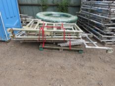 2 X ALUMINIUM PODIUM FRAMES. NO DECKS, FRAMES ONLY. THIS LOT IS SOLD UNDER THE AUCTIONEERS MARGIN SC
