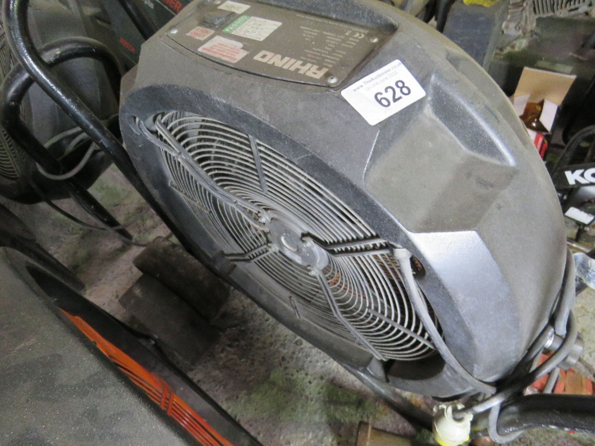 RHINO 110VOLT HIGH FLOW AIR FAN. THIS LOT IS SOLD UNDER THE AUCTIONEERS MARGIN SCHEME, THEREFORE NO - Image 2 of 2