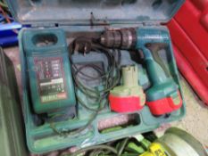 MAKITA BATTERY DRILL SET IN A CASE.