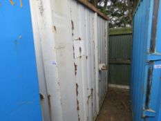 SECURE 12FT CONTAINER TYPE SITE STORE EXTERNAL SIZE 3.8M LENGTH X 2.46M HEIGHT X 2.75M WIDE APPROX.