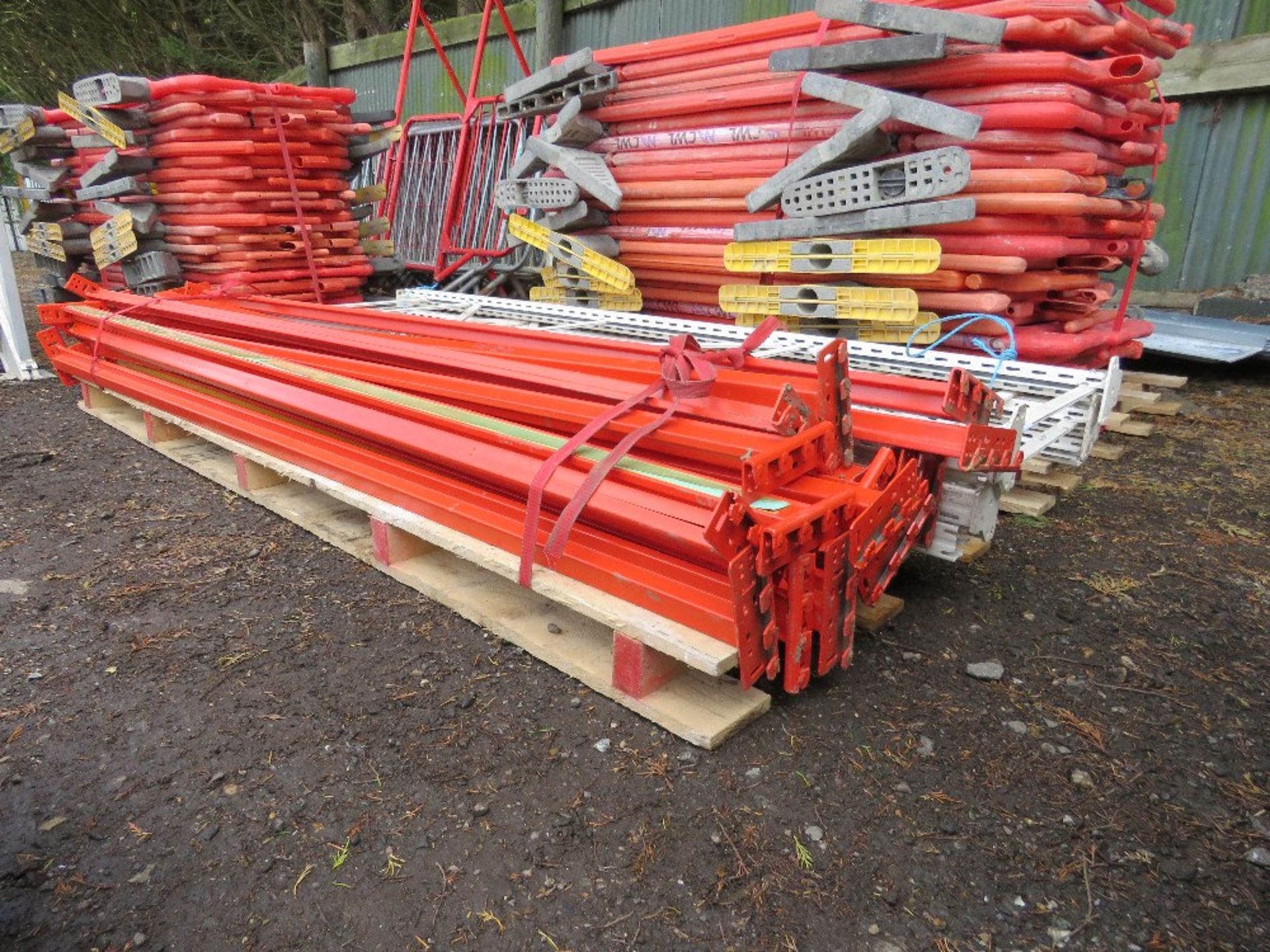 PALLET OF RACKING : 4 X UPRIGHTS @ 2.4M HEIGHT APPROX PLUS BEAMS @ 2.47M WIDTH APPROX.THIS LOT IS SO - Image 2 of 5