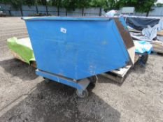 WHEELED TIPPING FORKLIFT MOUNTED SKIP. THIS LOT IS SOLD UNDER THE AUCTIONEERS MARGIN SCHEME, THEREFO