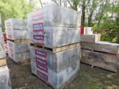 2 X PACKS OF THERMALITE LIGHTWEIGHT BUILDING BLOCKS, 80NO PER PACK, 160NO IN TOTAL. 30CM X 21CM X 44