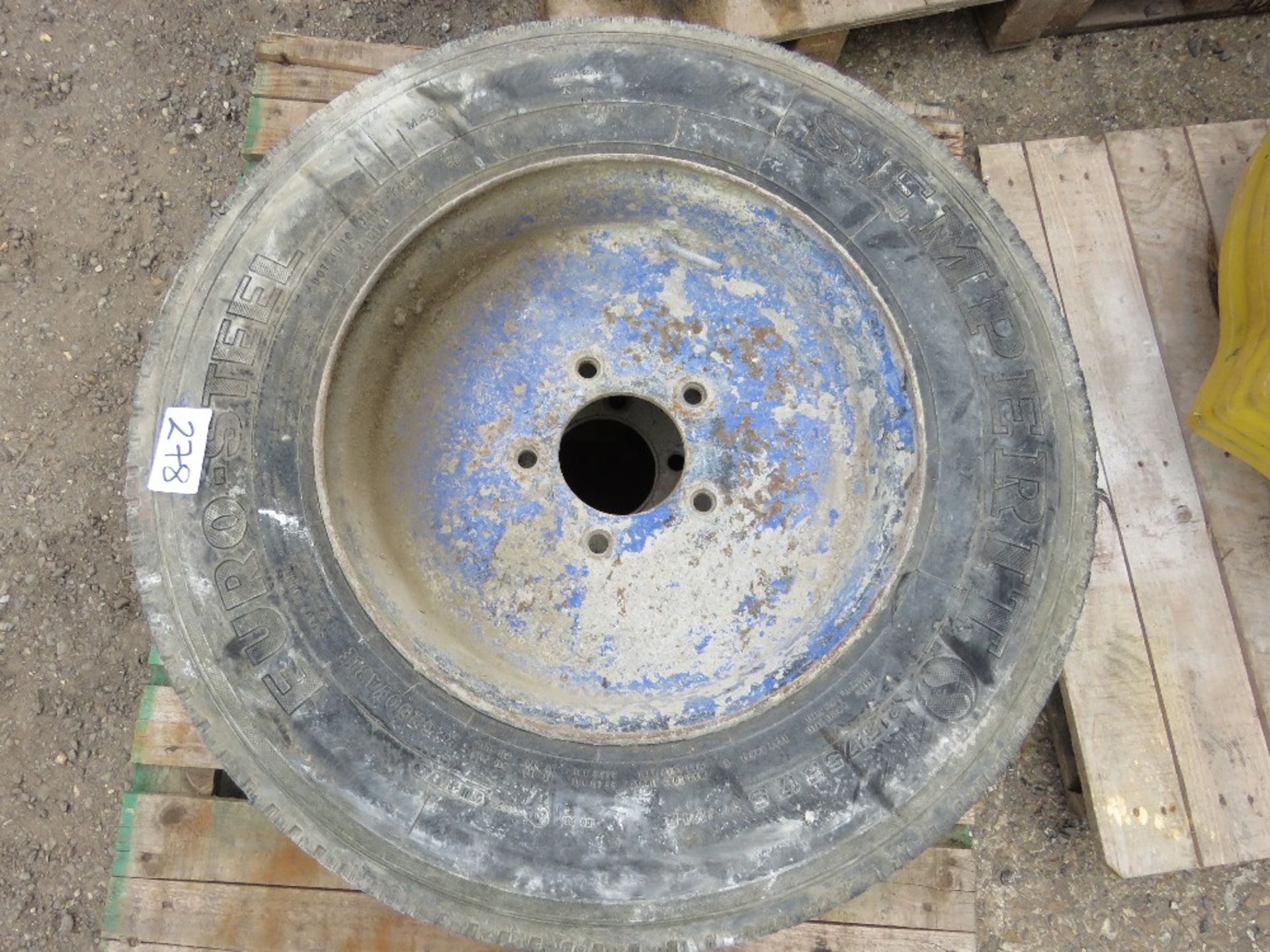 2 X TRAILER TYPE WHEELS AND TYRES. - Image 2 of 2