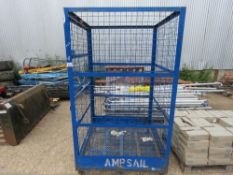 PALLET CAGE WITH DOOR. THIS LOT IS SOLD UNDER THE AUCTIONEERS MARGIN SCHEME, THEREFORE NO VAT WILL B