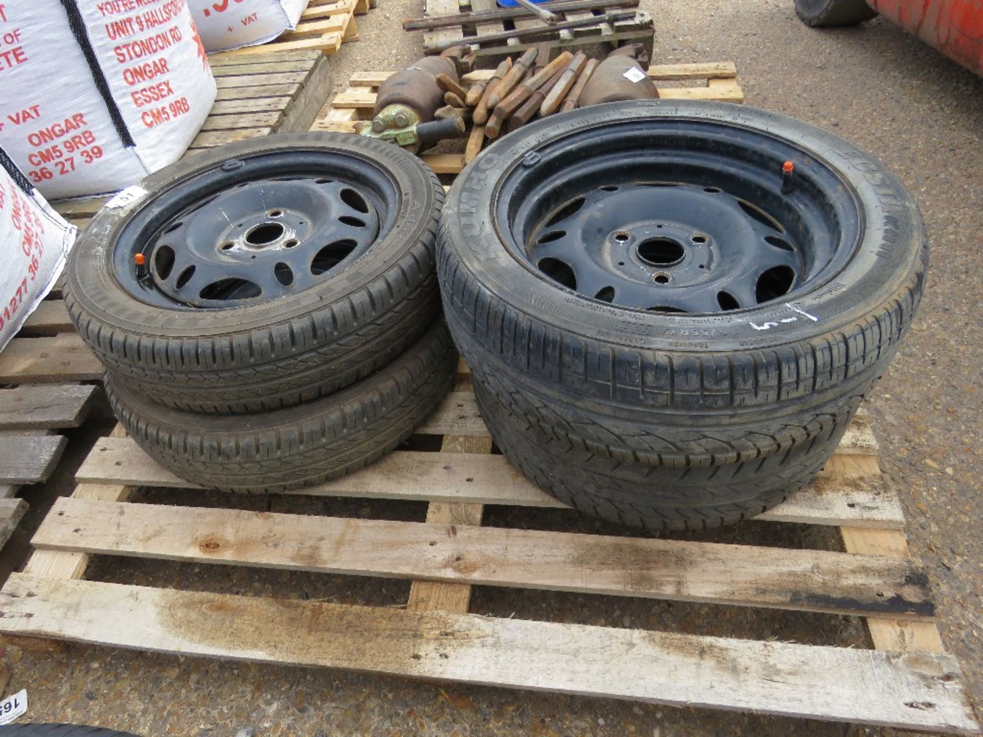 4 X WHEELS AND TYRES 15" SIZE. SOURCED FROM DEPOT CLOSURE. - Image 3 of 3