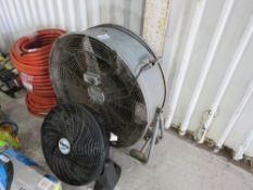 2 X LARGE FANS. THIS LOT IS SOLD UNDER THE AUCTIONEERS MARGIN SCHEME, THEREFORE NO VAT WILL BE CHARG