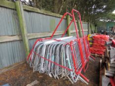 24 X METAL CROWD BARRIERS PLUS 2 X GATES.THIS LOT IS SOLD UNDER THE AUCTIONEERS MARGIN SCHEME, THERE