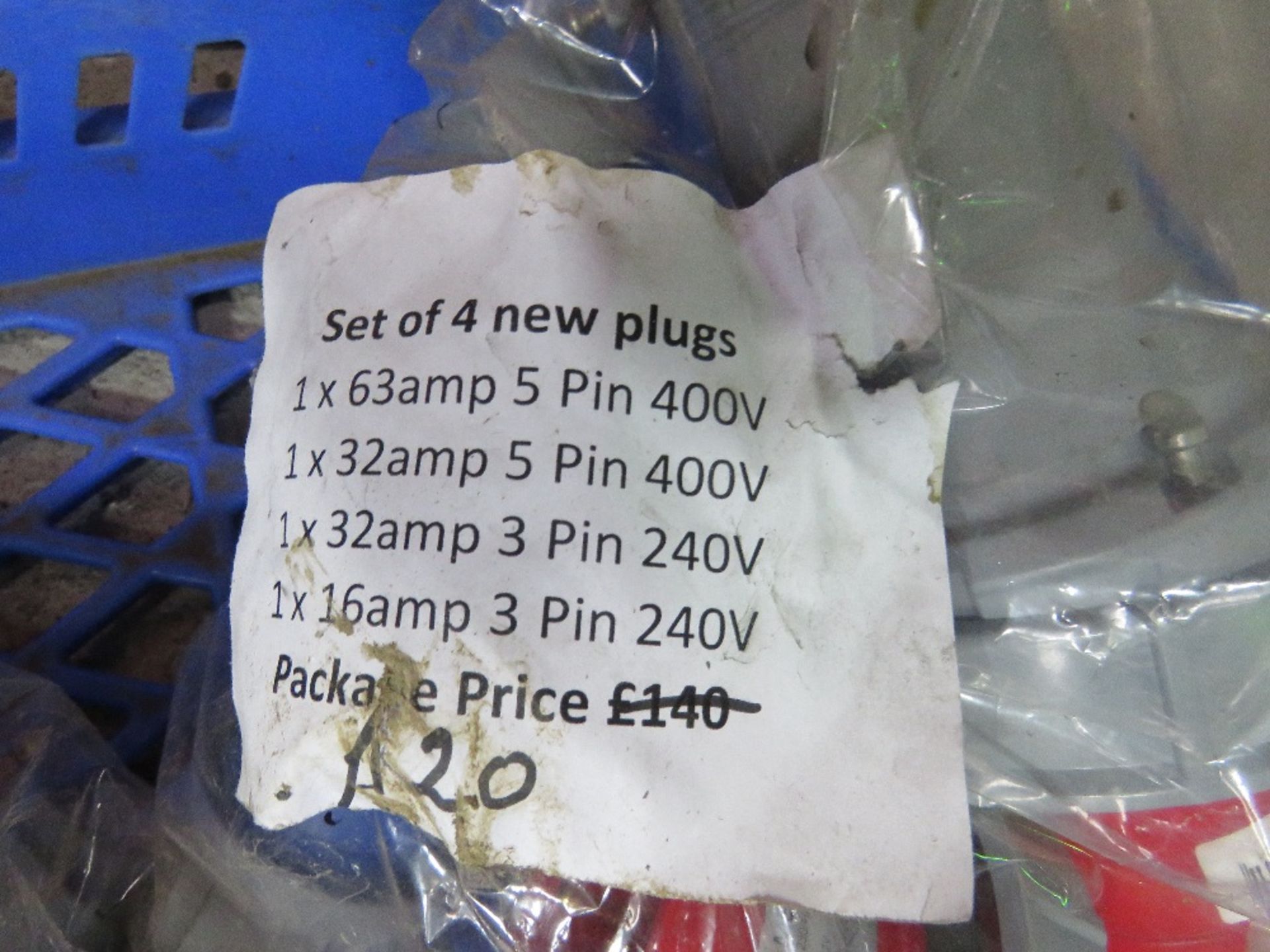 3 X BAGS OF ASSORTED 3 PHASE AND SINGLE PHASE PLUGS, UNUSED. - Image 3 of 3