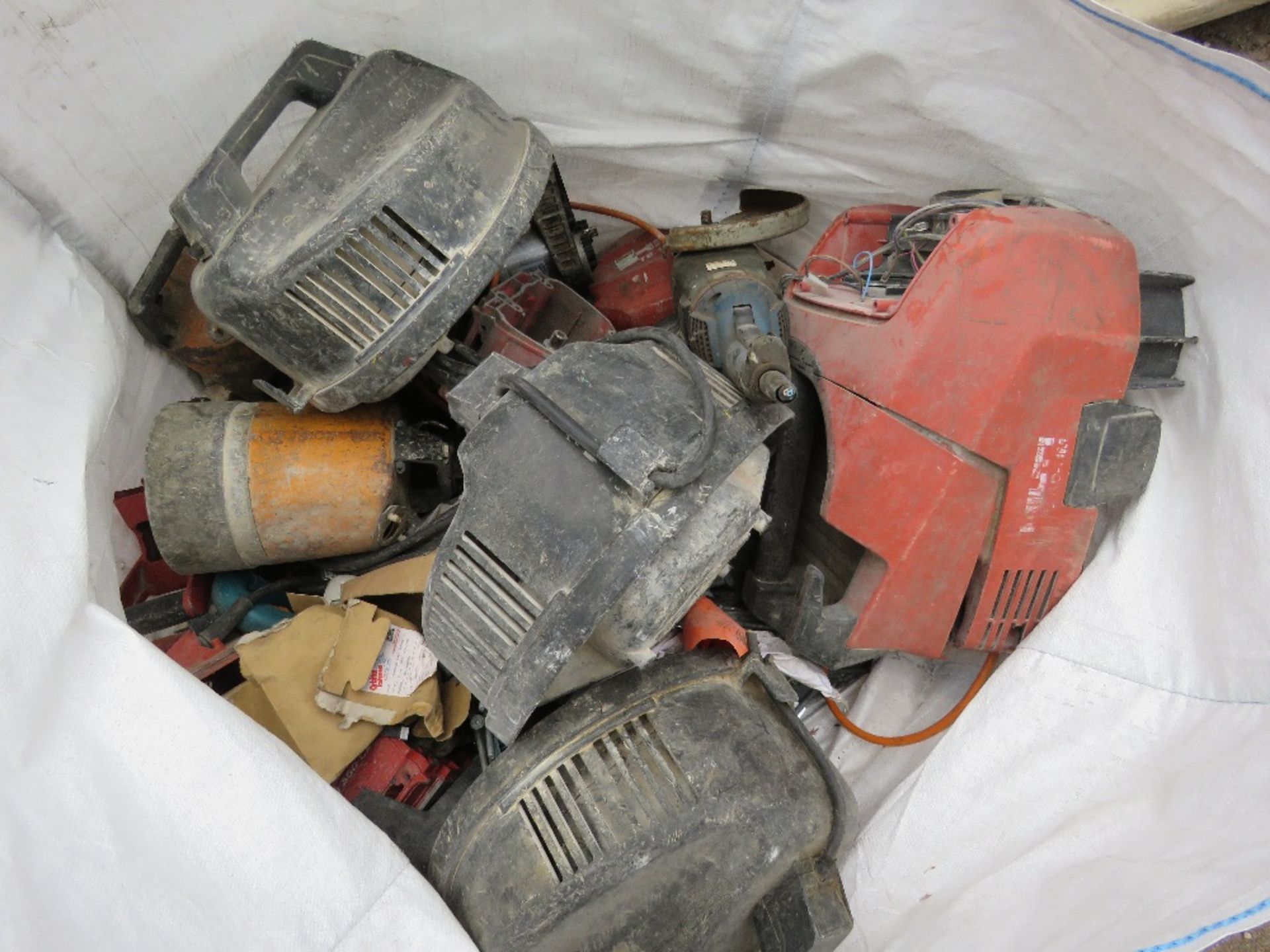 2 X BULK BAGS CONTAINING ASSORTED POWER TOOL SPARES, HILTI ETC.