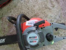 MITOX 6224 2FT BAR PETROL ENGINED CHAINSAW. THIS LOT IS SOLD UNDER THE AUCTIONEERS MARGIN SCHEME, T