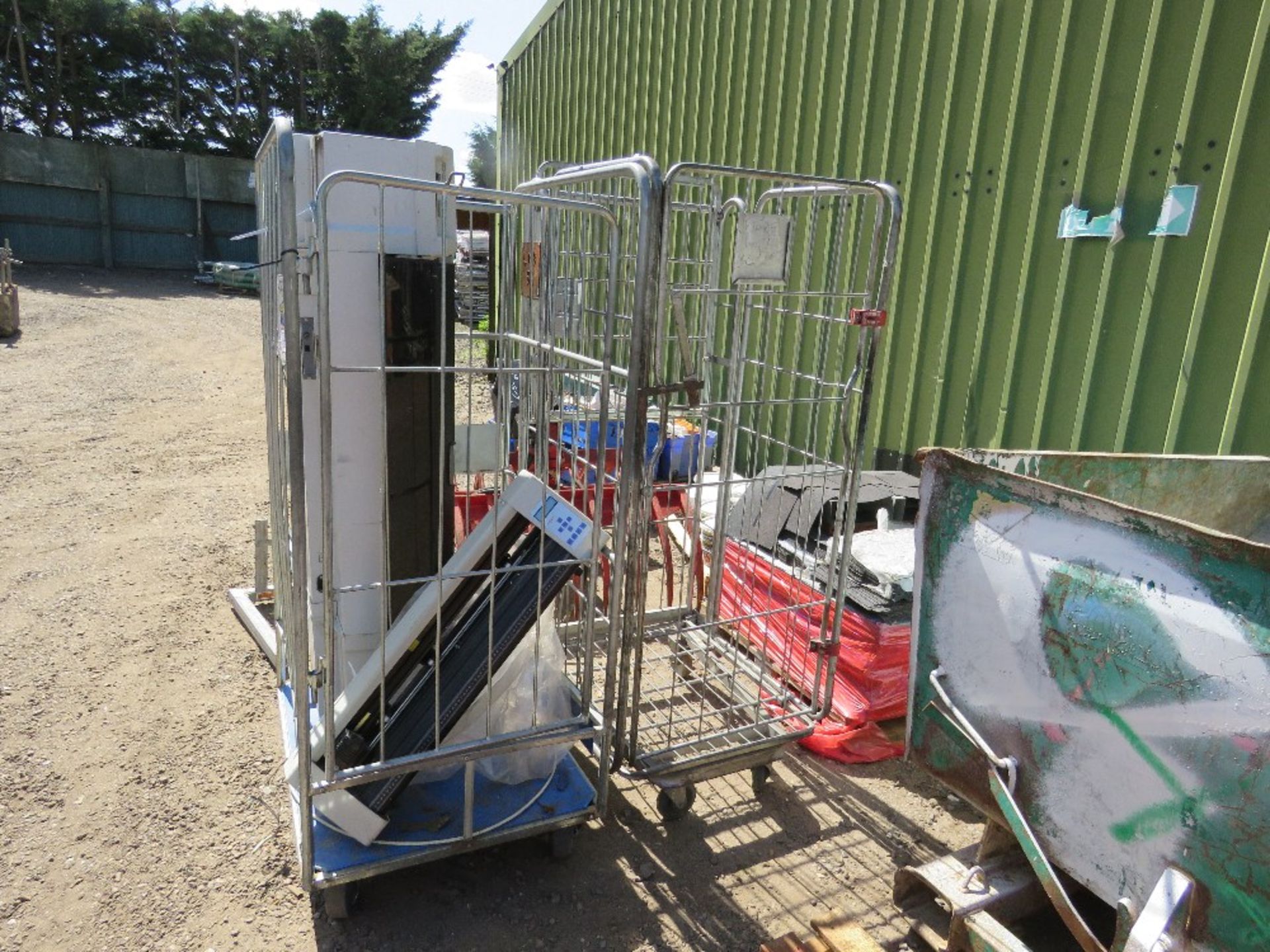 2 X MESH SIDED TROLLEYS WITH 2 X PRINTER UNITS. THIS LOT IS SOLD UNDER THE AUCTIONEERS MARGIN SCHEME - Image 2 of 4