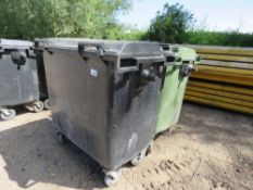 2 X LARGE CAPACITY WHEELED PLASTIC WASTE BINS. THIS LOT IS SOLD UNDER THE AUCTIONEERS MARGIN SCHEME,