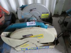 2 X MAKITA 110VOLT METAL CUTTING SAWS.