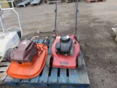 2 X MOWERS: FLYMO HOVER TYPE AND A SOVEREIGN MOWER. SOURCED FROM UNIVERSITY DUE TO CHANGE IN MAINTEN