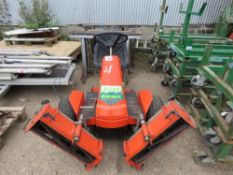 ALLEN TURFTROOPER 2 RIDE ON TRIPLE MOWER WITH PETROL ENGINE. WHEN TESTED WAS SEEN TO RUN AND DRIVE A