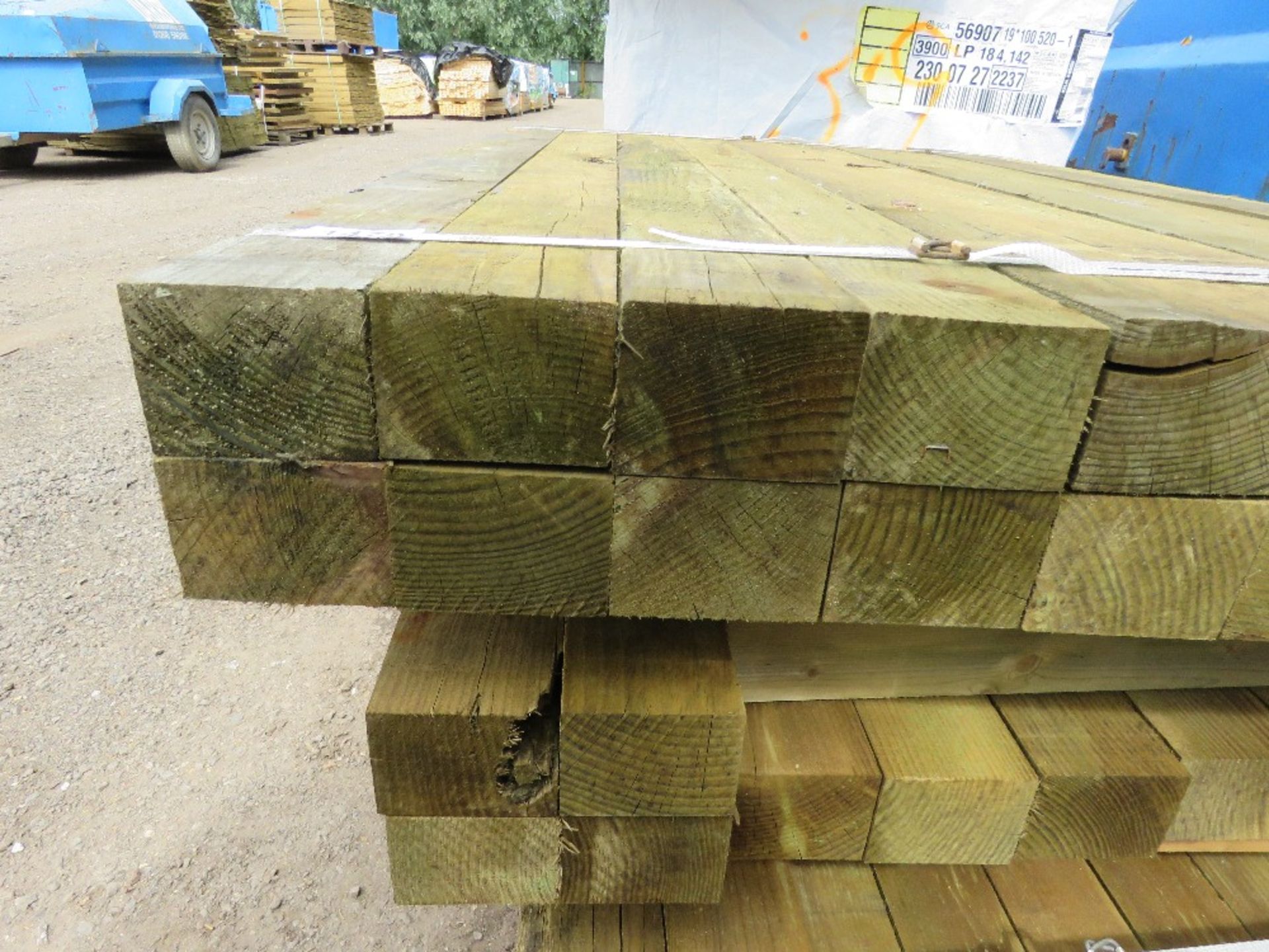 ASSORTED TIMBER FENCE POSTS, PRESSURE TREATED 1.5M-1.8M APPROX. - Image 3 of 4