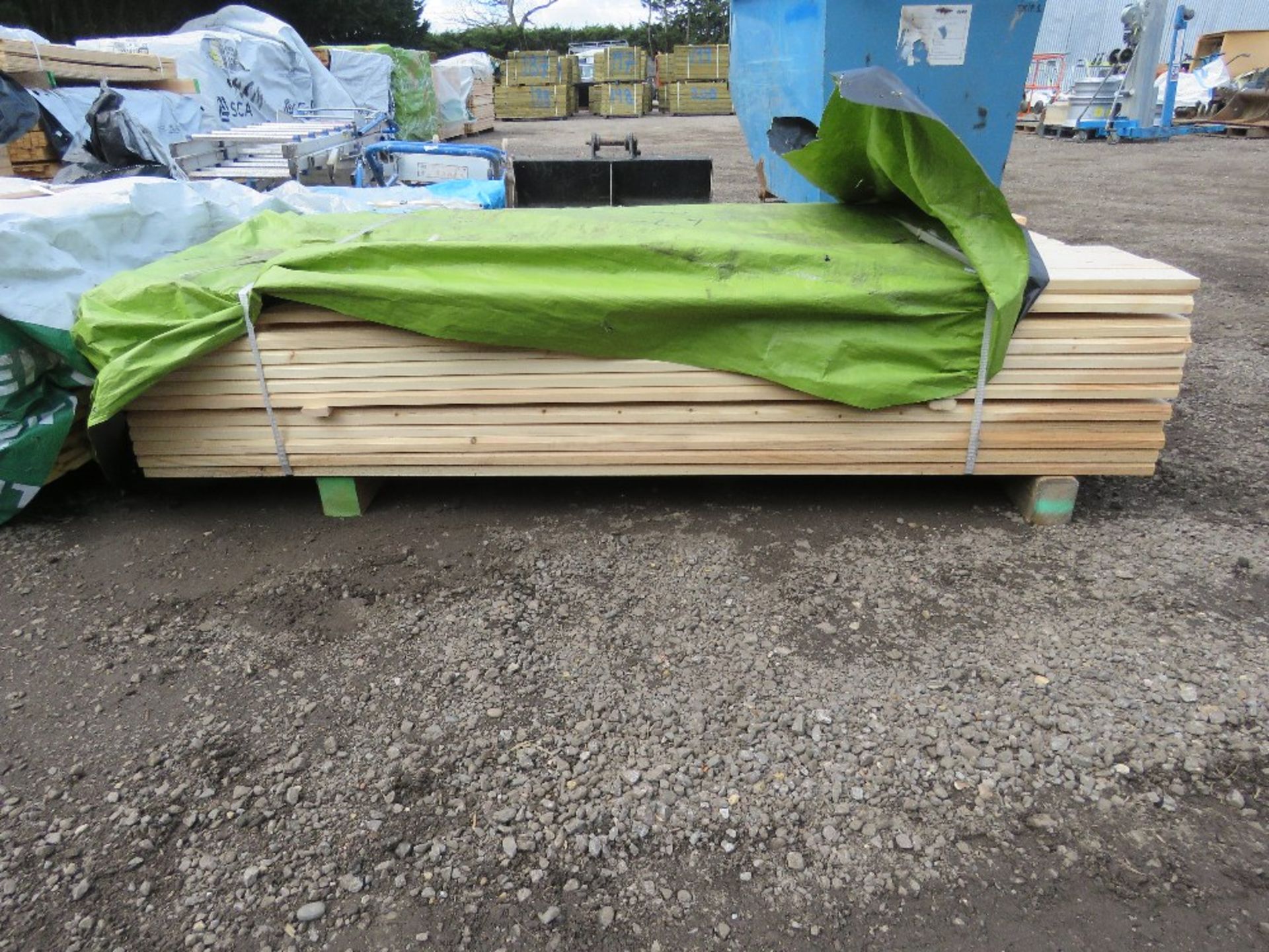 LARGE PACK OF UNTREATED TIMBER PANEL CAPPINGS 70MM WIDE X 1.8M LENGTH APPROX. - Image 3 of 3