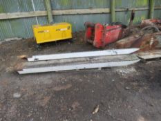 SET OF WOODEN CLAD ALUMINIUM LOADING RAMPS, 10FT LENGTH APPROX.