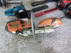 STIHL TS400 PETROL SAW WITH BLADE (SIDE COVER MISSING) THIS LOT IS SOLD UNDER THE AUCTIONEERS MARGIN