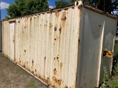 20foot length secure containerised office with key.