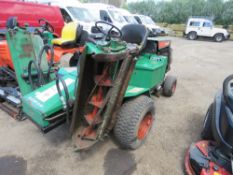 RANSOMES 213 RIDE ON TRIPLE MOWER WITH KUBOTA ENGINE. WHEN TESTED WAS SEEN TO RUN, DRIVE, AND MOWERS