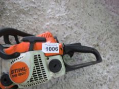 STIHL MS180C PETROL ENGINED CHAINSAW. THIS LOT IS SOLD UNDER THE AUCTIONEERS MARGIN SCHEME, THEREFOR