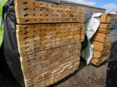 EXTRA LARGE PACK OF UNTREATED GROOVED "U" PROFILE FENCING TIMBER BATTENS 1.83M LENGTH APPROX.