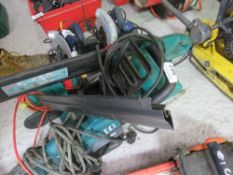 3 X ELECTRIC CHAINSAWS PLUS A HEDGE CUTTER, 240VOLT. THIS LOT IS SOLD UNDER THE AUCTIONEERS MARGIN S