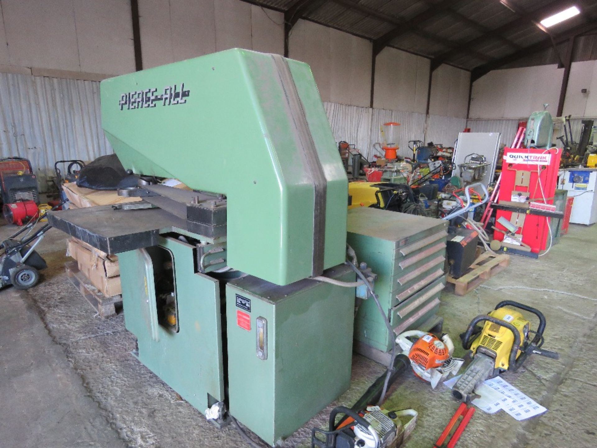 BMG PERCE ALL PUNCHING MACHINE WITH A CABINET FULL OF ASSOCIATED COLLETS AND TOOLING. SOURCED FROM S - Image 3 of 9