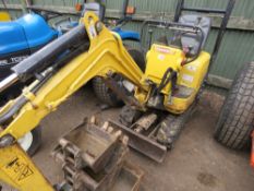 YANMAR SV08 MICRO EXCAVTOR WITH 3 X BUCKETS 2373 REC HOURS. YEAR 2015 BUILD. DIRECT FROM LOCAL COMP