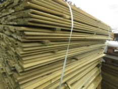 LARGE PACK OF PRESSURE TREATED TIMBER SHIPLAP CLADDING FOR FENCING PANELS ETC @ 1.72M LENGTH 95MM WI