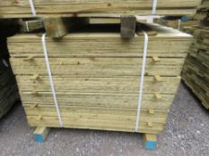 LARGE PACK OF PRESSURE TREATED FEATHER EDGE FENCE CLADDING TIMBER BOARDS: 1.05M LENGTH X 10CM WIDTH
