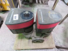 GRUNDFOS TWIN HEAD WATER PUMP, NEVER INSTALLED. THIS LOT IS SOLD UNDER THE AUCTIONEERS MARGIN SCHEME