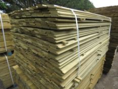 LARGE PACK OF PRESSURE TREATED TIMBER SHIPLAP CLADDING FOR FENCING PANELS ETC @ 1.72M LENGTH 95MM W