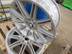 2 X BMW ALUMINIUM WHEEL RIMS. THIS LOT IS SOLD UNDER THE AUCTIONEERS MARGIN SCHEME, THEREFORE NO VAT