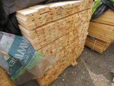 EXTRA LARGE PACK OF UNTREATED GROOVED "H" PROFILE FENCING TIMBER BATTENS 1.57M LENGTH APPROX.