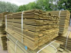 LARGE PACK OF PRESSURE TREATED TIMBER SHIPLAP CLADDING FOR FENCING PANELS ETC @ 1.42M LENGTH 95MM WI