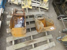 2 X MINI EXCAVATOR BUCKETS FOR REPAIR.