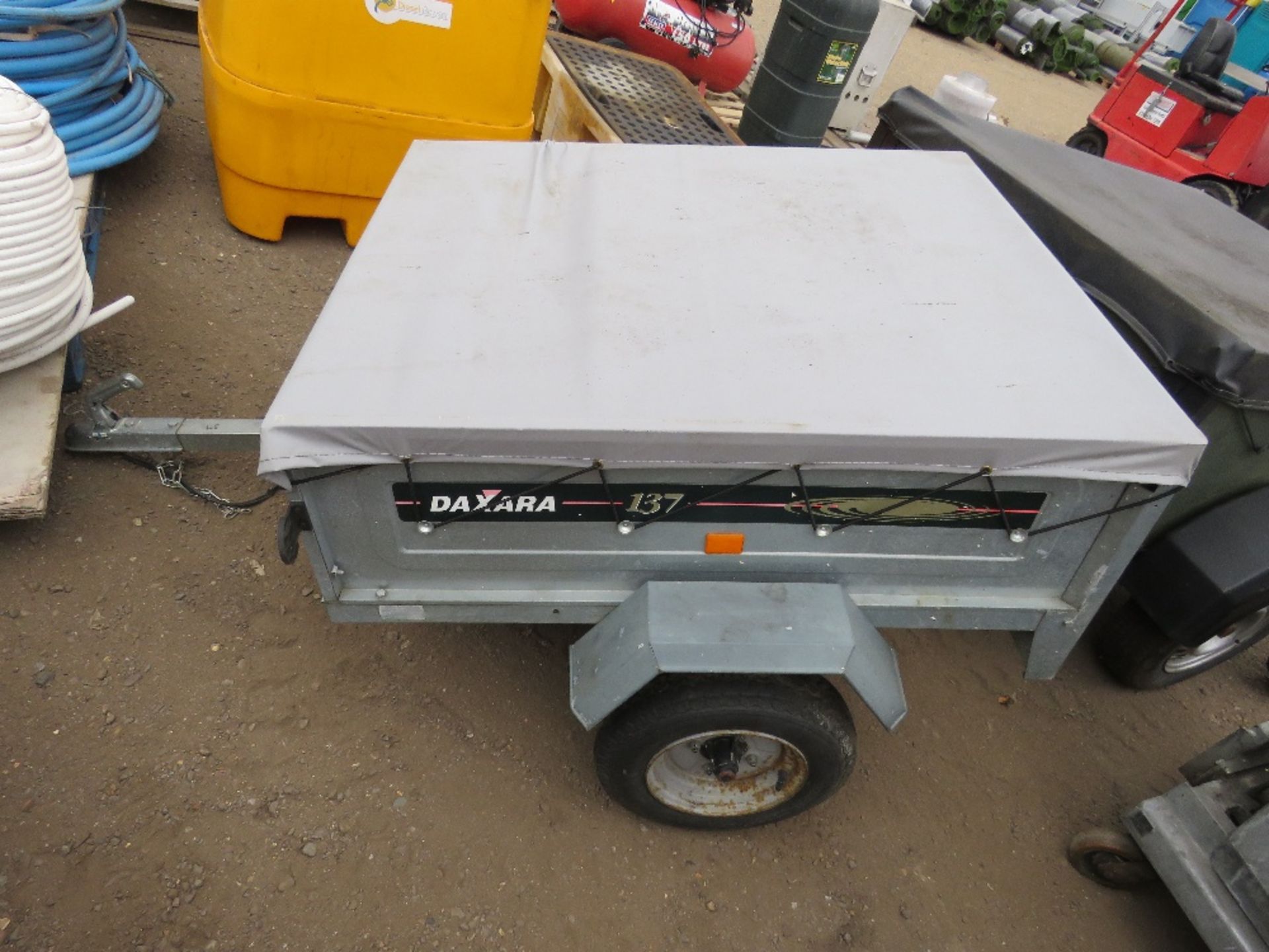 DAXARA 137 SINGLE AXLE TRAILER WITH COVER. - Image 2 of 3