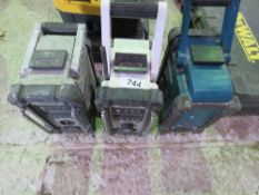 3X MAKITA BATTERY RADIOS THIS LOT IS SOLD UNDER THE AUCTIONEERS MARGIN SCHEME, THEREFORE NO VAT WIL