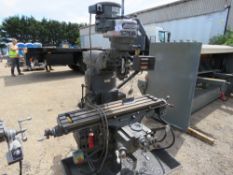 BRIDGEPORT MILLING MACHINE WITH CONTROLLER UNIT AS SHOWN. SOURCED FROM DEPOT CLOSURE.