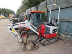 TAKEUCHI TB210R MICRO EXCAVATOR WITH 4 X BUCKETS, YEAR 2016. SN:211000578. 1705 REC HOURS. EXPANDIN