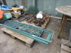 2 X PALLETS OF GARDEN METAL WORK ETC. THIS LOT IS SOLD UNDER THE AUCTIONEERS MARGIN SCHEME, THEREFOR