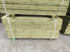 LARGE PACK OF PRESSURE TREATED FEATHER EDGE FENCE CLADDING TIMBER BOARDS: 1.65M LENGTH X 10CM WIDTH